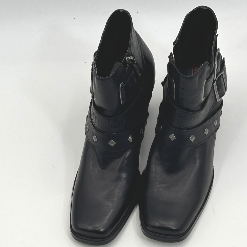 Harley-Davidson Womens Bridgit Shootie Black 4-Inch Boots Inside Zipper size 9.5 - Picture 3 of 13